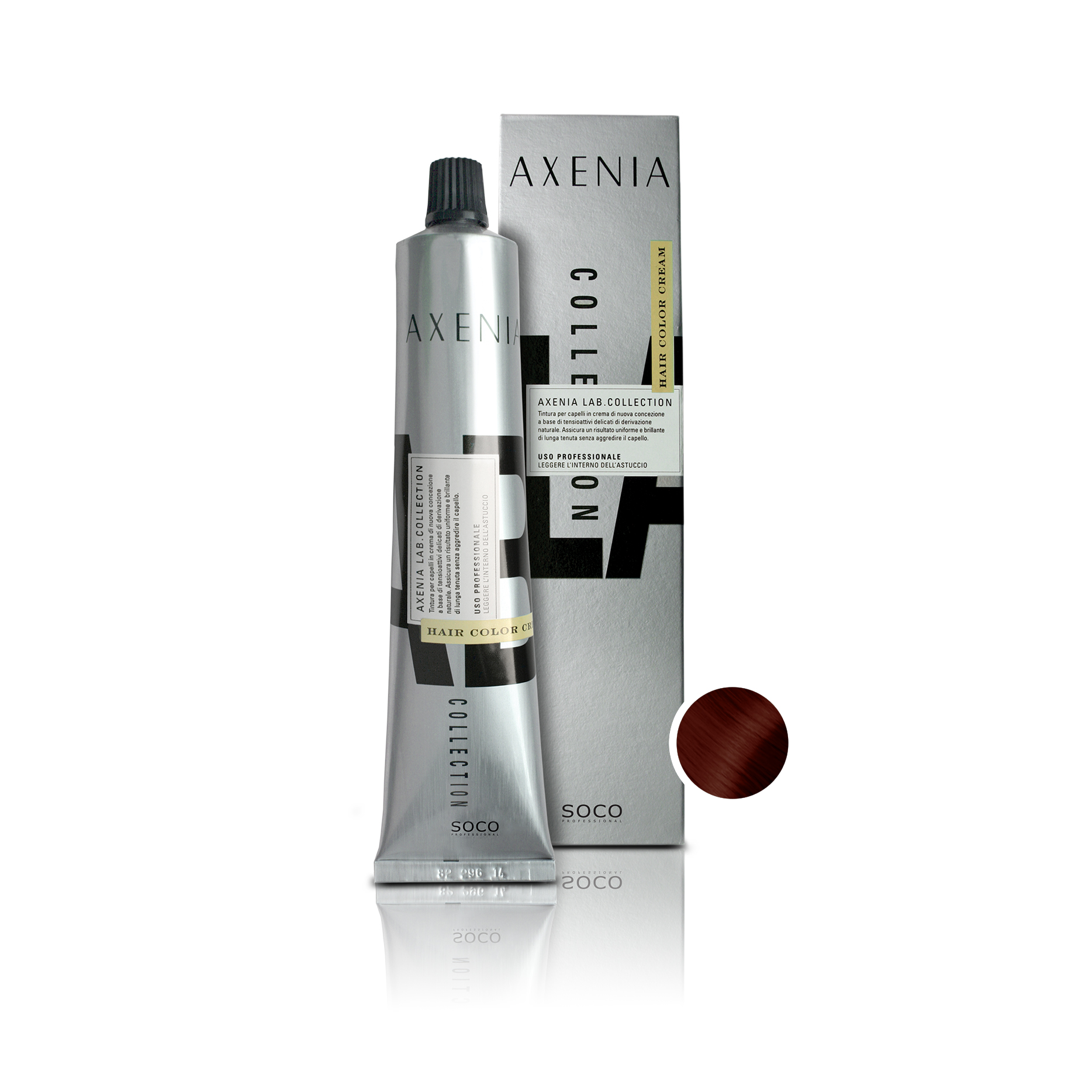 6,5 Axenia Lab boja za kosu 6,5 Mahagonij Tamno Blond 100ml - Slika 1