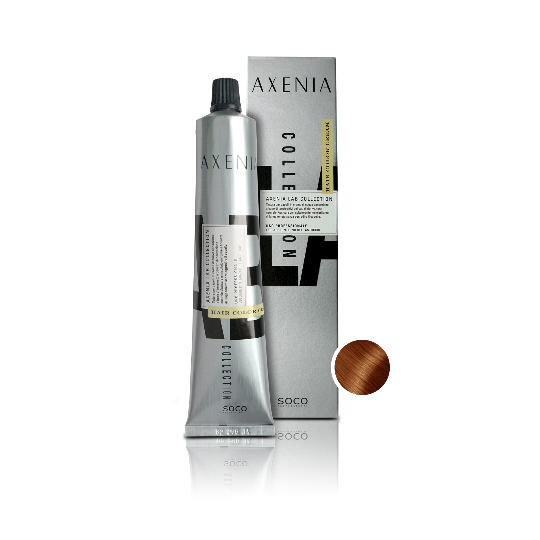 7,74 Axenia Lab boja za kosu 7,74 Duhan Bakreno Blond 100ml - Slika 1