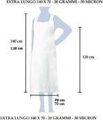 Pregača jednokratna LDPE 140x70cm 50 kom - Slika 2